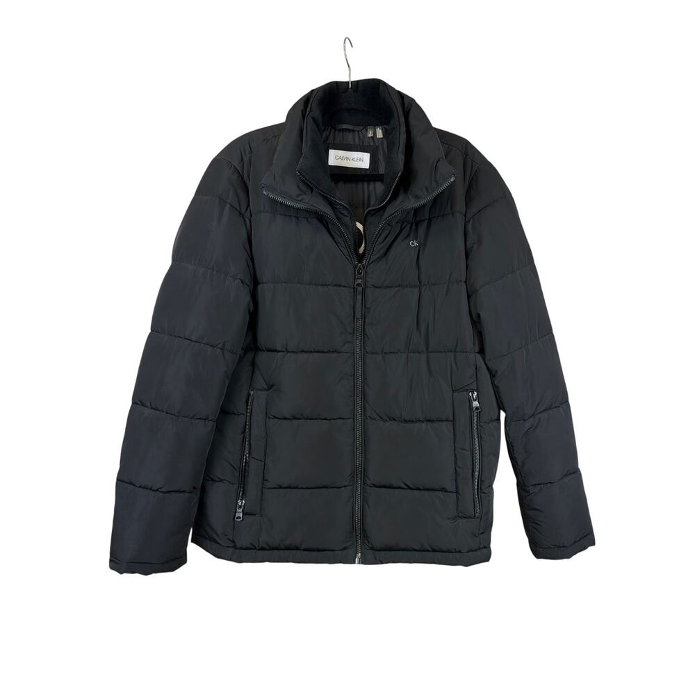 Calvin Klein Black Double Zipper Long Sleeve Jacket - Size S Petite